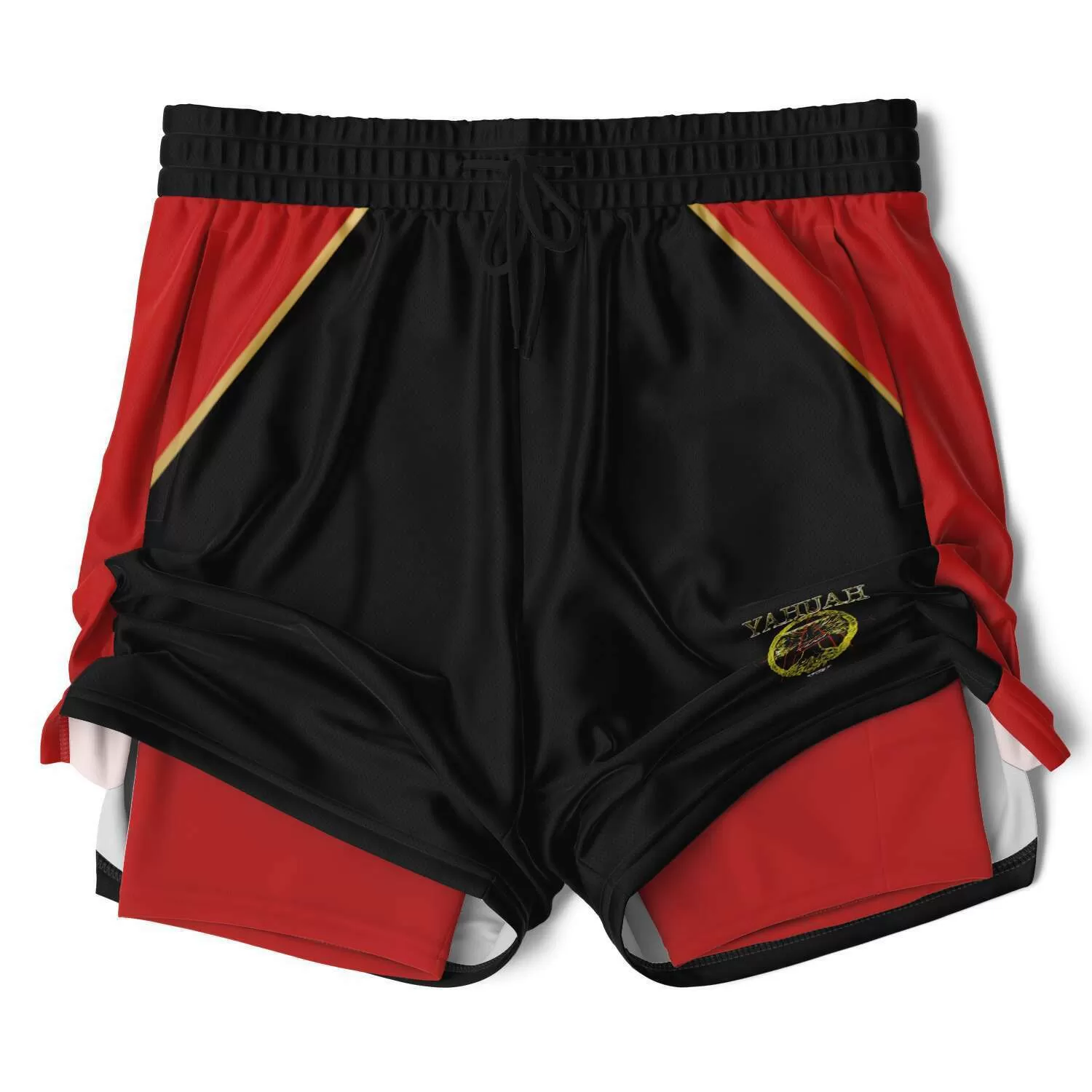 A-Team 01 Red Men's Designer 2-in-1 Shorts