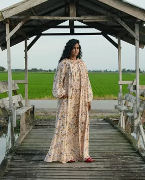 Abaya Cekak Kedut (Bunga-bunga)