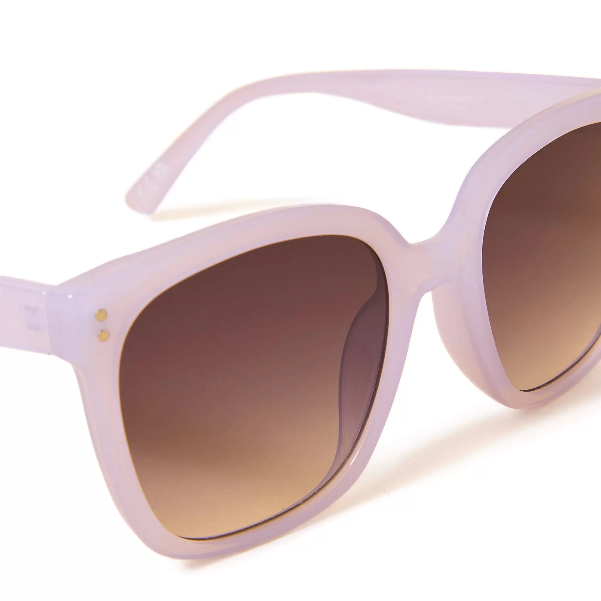 Accessorize London Women's Light Pink Coloured Oversized Wayfarer Sunglasses