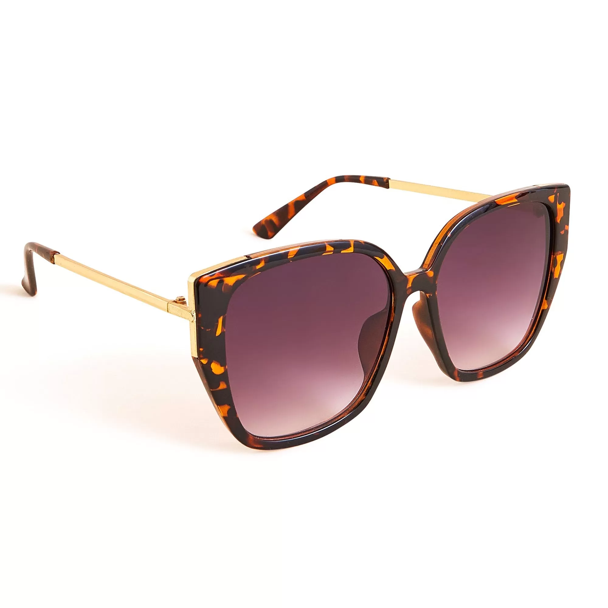 Accessorize London Women's Statement Metal Corner Sunglasses