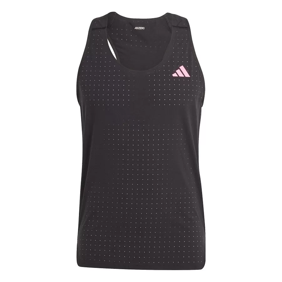 Adidas camiseta tirantes Adizero Singlet Negro Fucsia