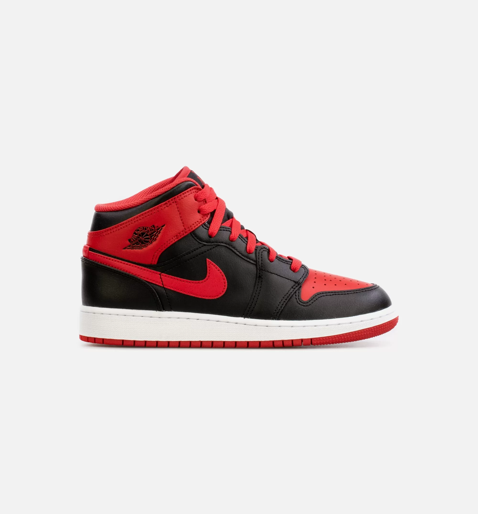 Air Jordan 1 Mid Alternate Red Grade School Lifestyle Shoe - Black/Red