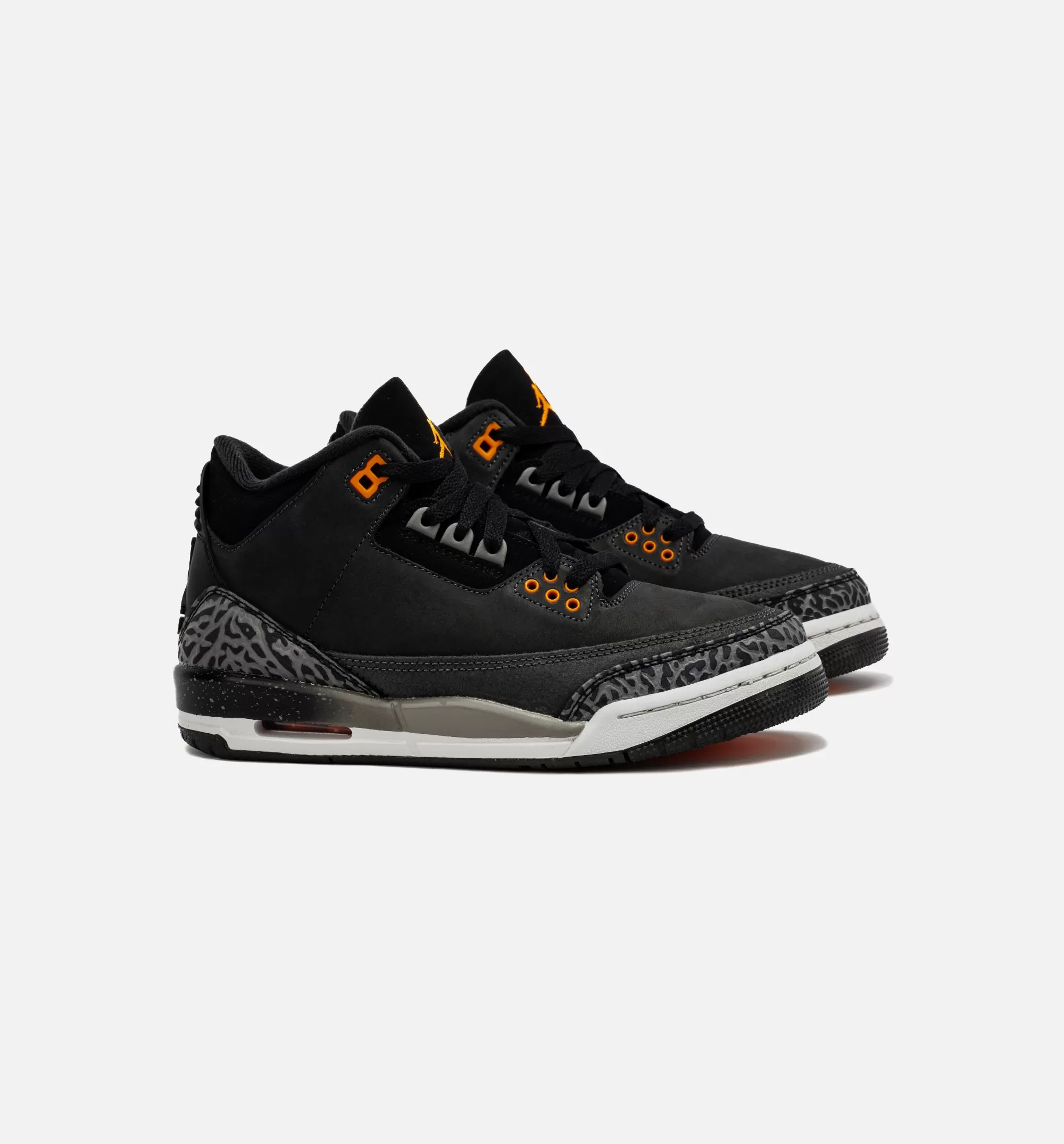 Air Jordan 3 Retro Fear Grade School Lifestyle Shoe - Night Stadium/Total Orange