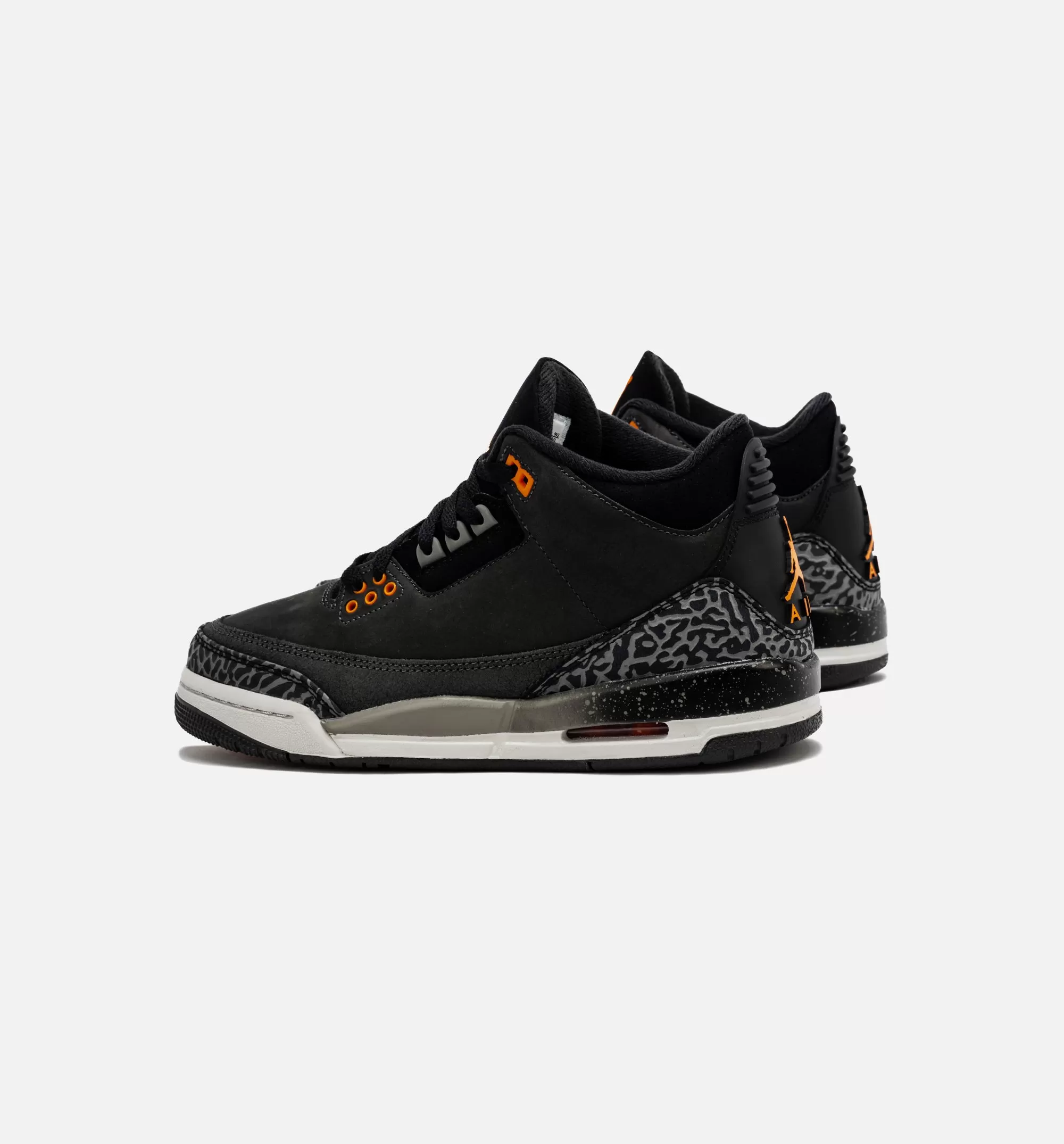 Air Jordan 3 Retro Fear Grade School Lifestyle Shoe - Night Stadium/Total Orange