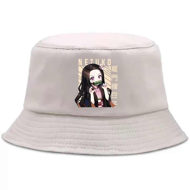 Anime Summer Hat Kamado Nezuko Panama bob bucket hat