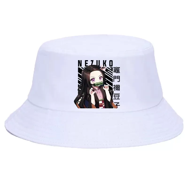 Anime Summer Hat Kamado Nezuko Panama bob bucket hat