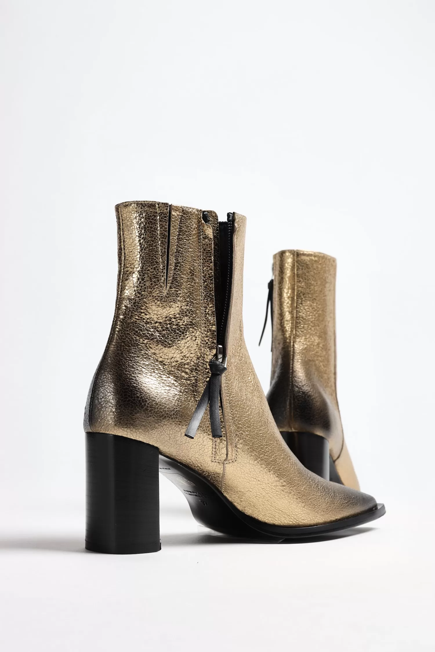 Ankle Boots Metallic Chic in Gold