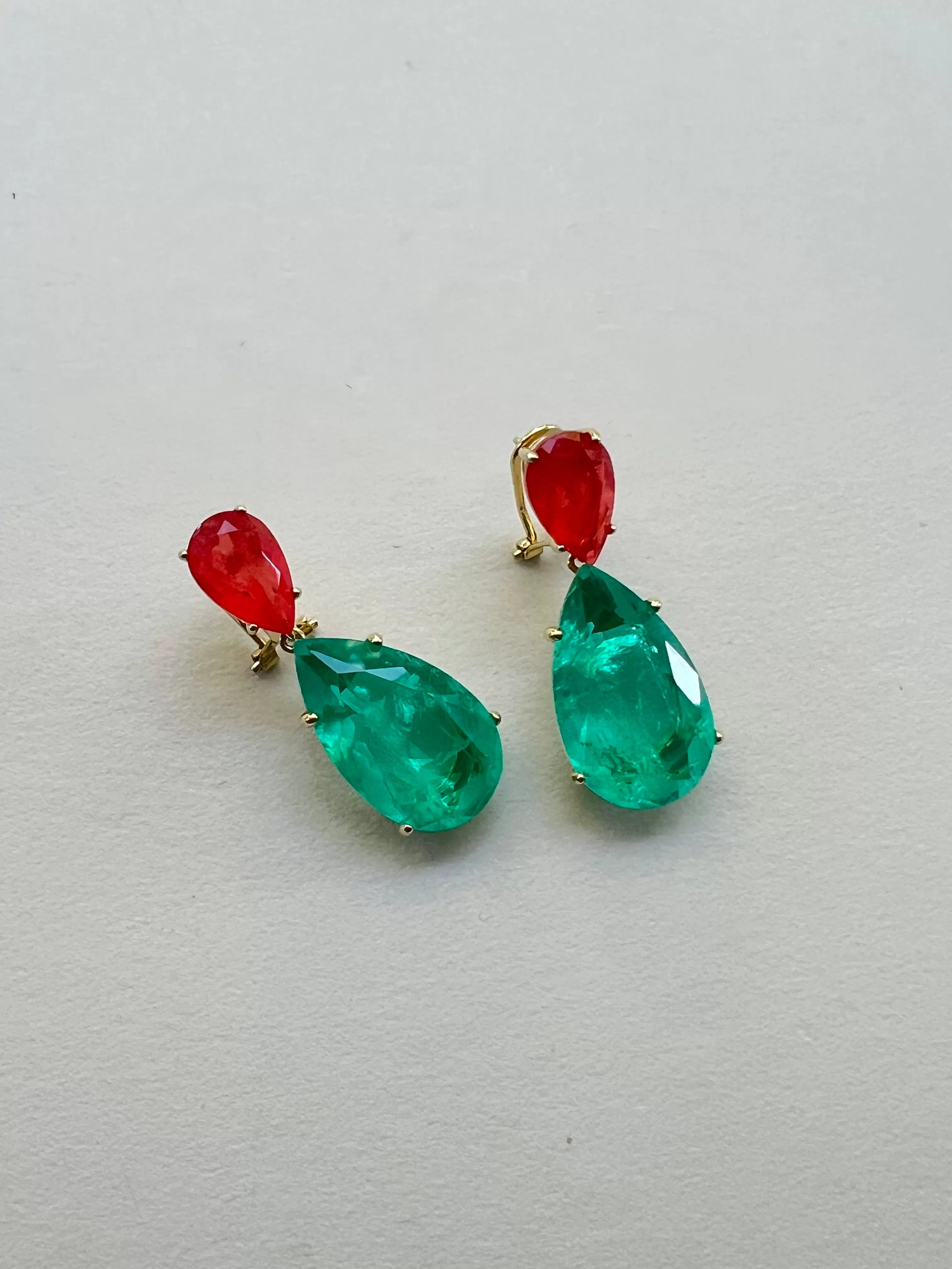 Aqua and Coral Earrings | Cape Cod