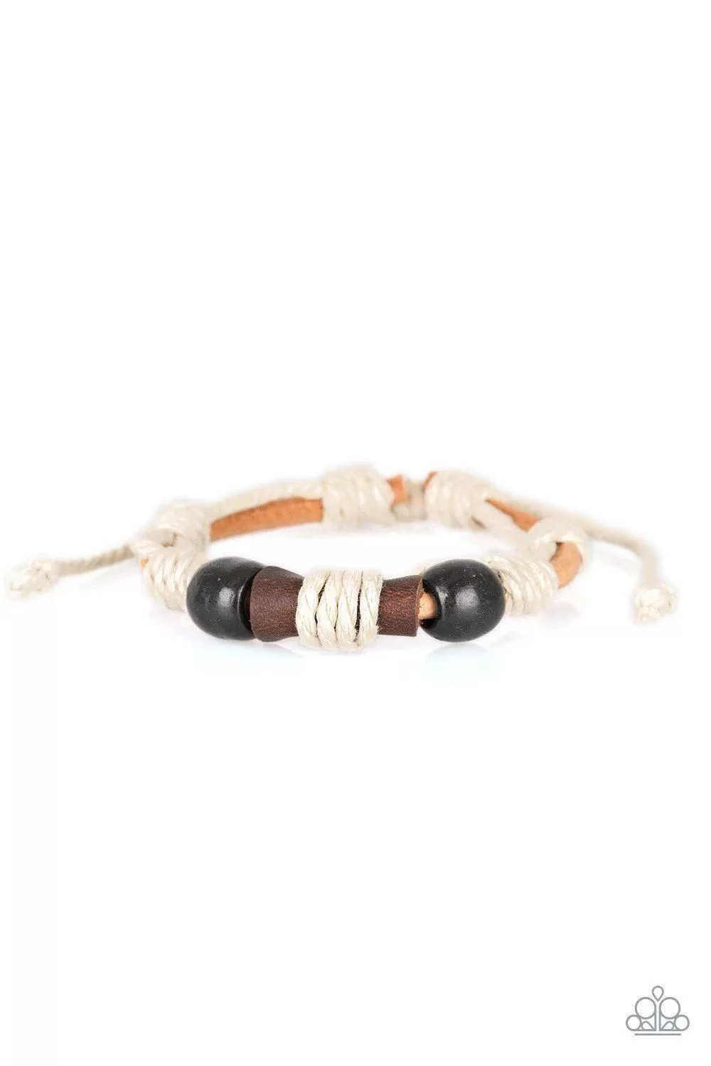 Back In The Backwoods Black & White Urban Bracelet - Paparazzi Accessories