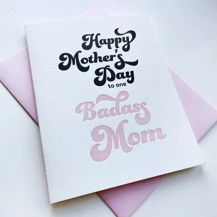 Badass Mom Mother's Day Greeting Card