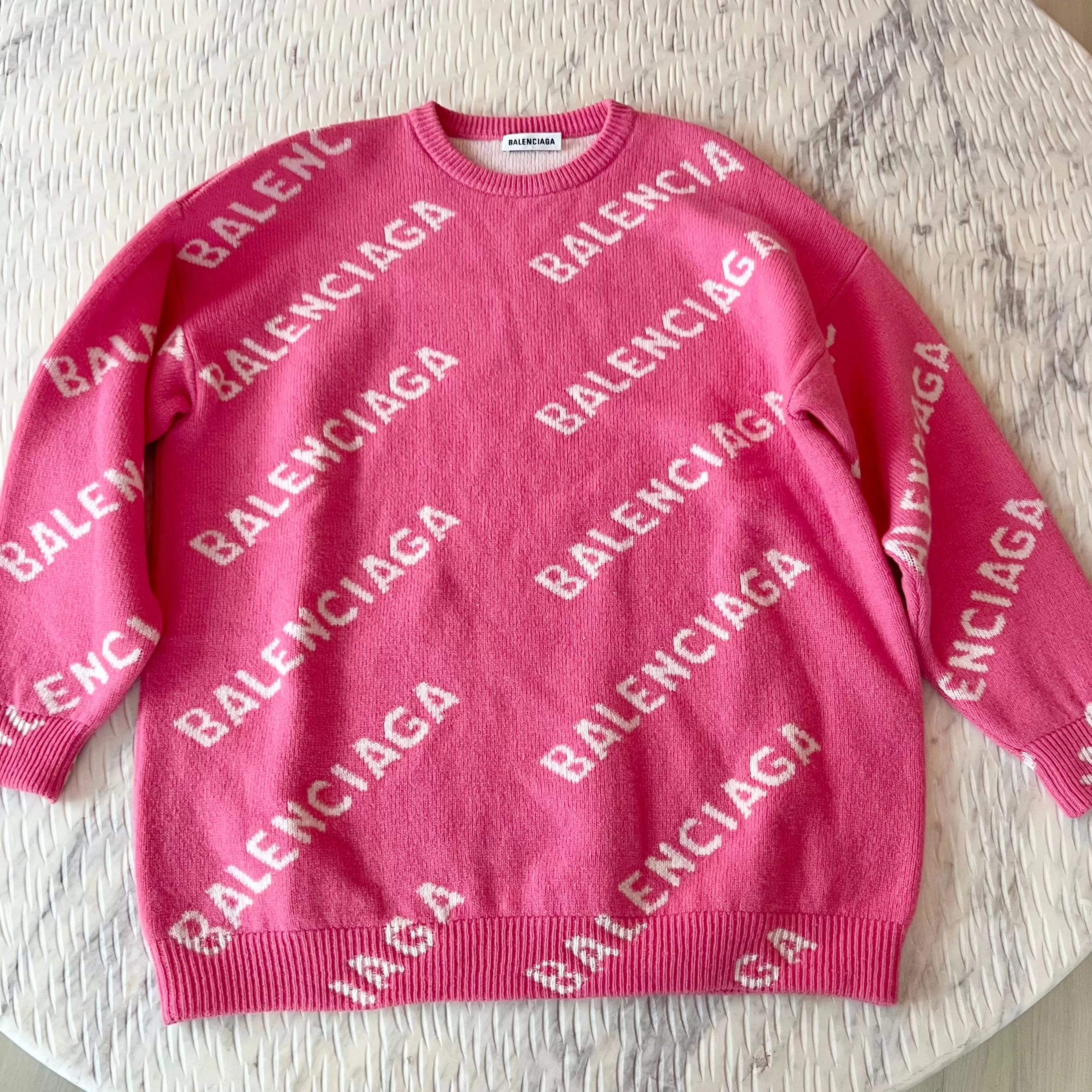 Balenciaga Allover Logo Pullover