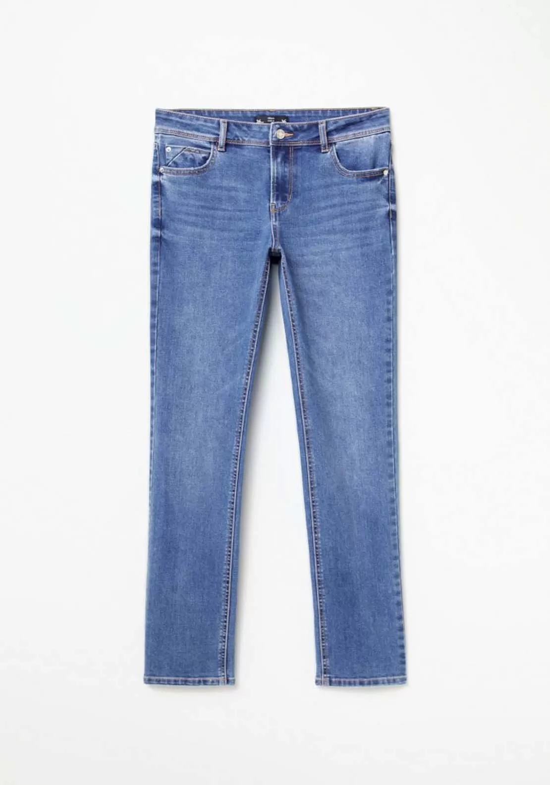 Basic straight-leg jeans - Blue