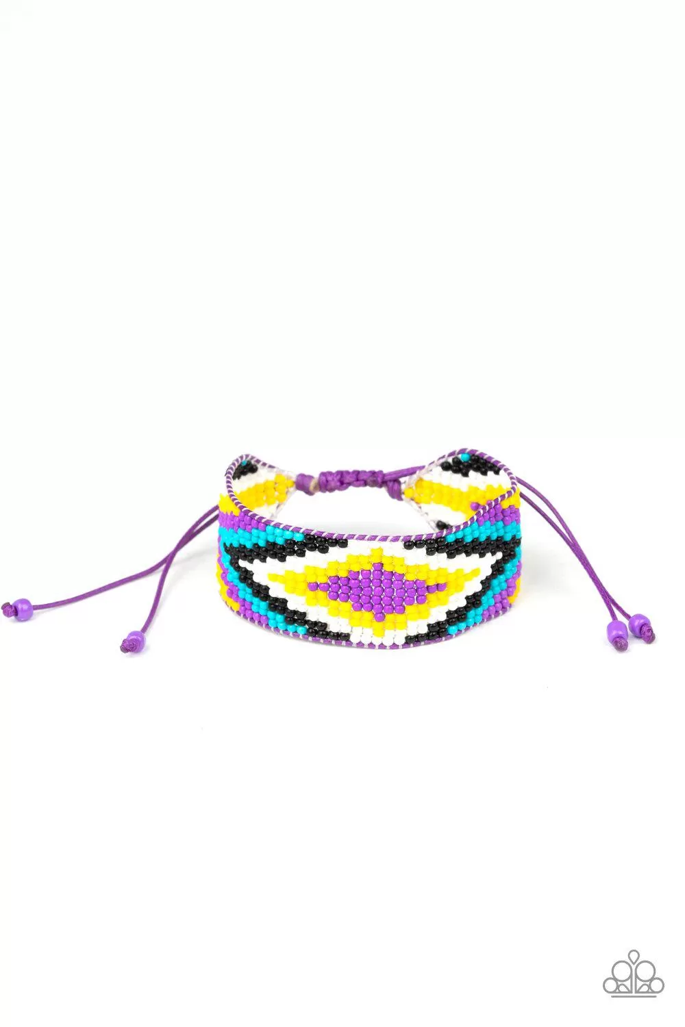 Beautifully Badlands Purple Seed Bead Sliding Knot Bracelet - Paparazzi Accessories