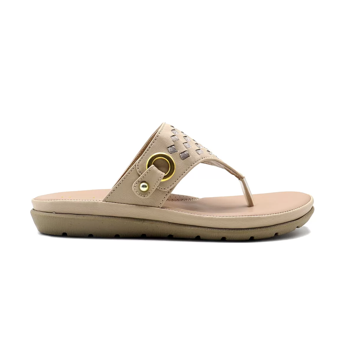 Beige Pu Chappal 070223