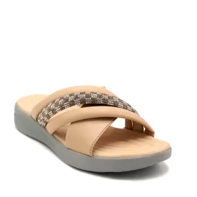 Beige Pu Slipper 074138