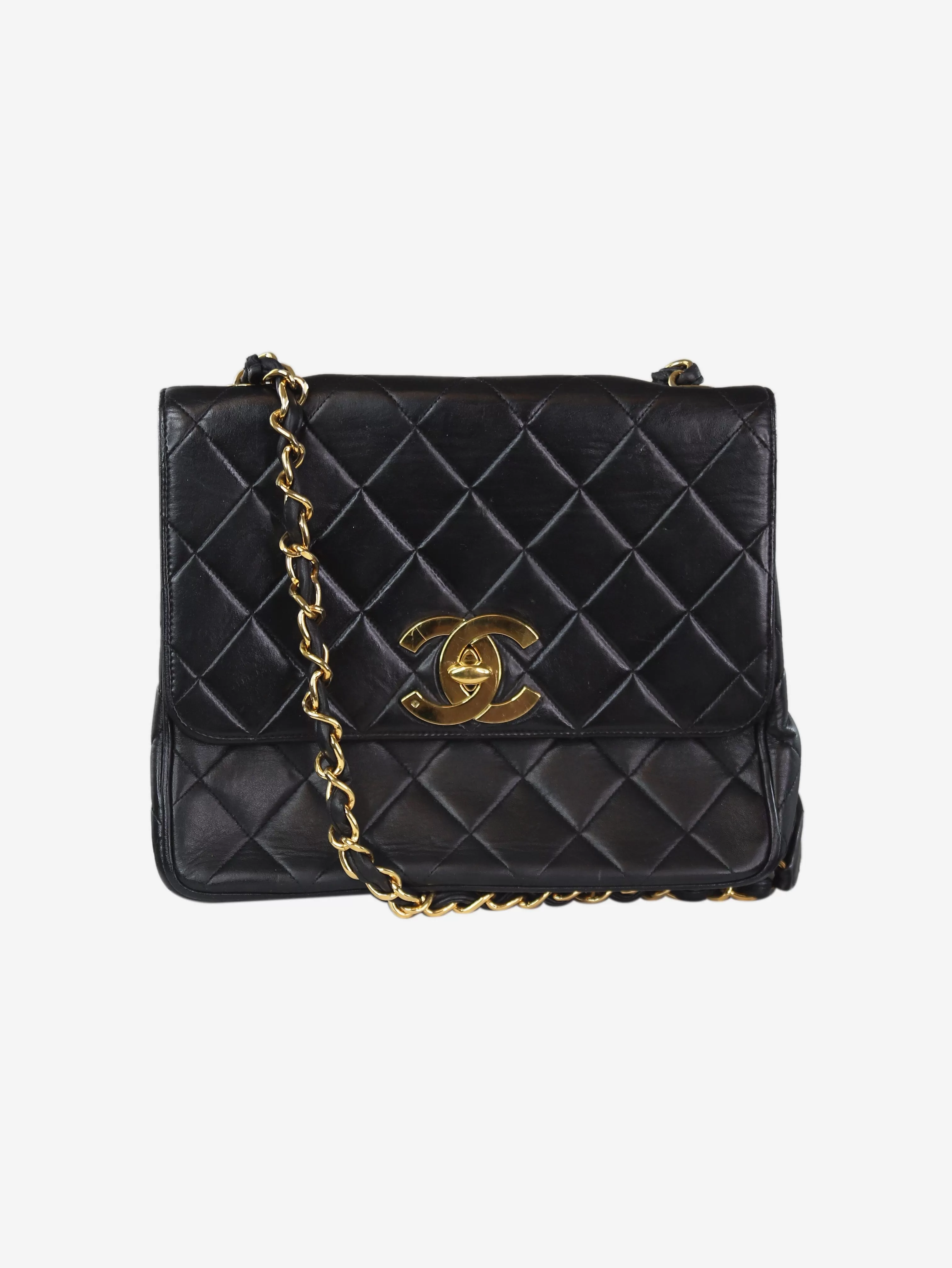 Black 1994 lambskin Classic single-flap shoulder bag