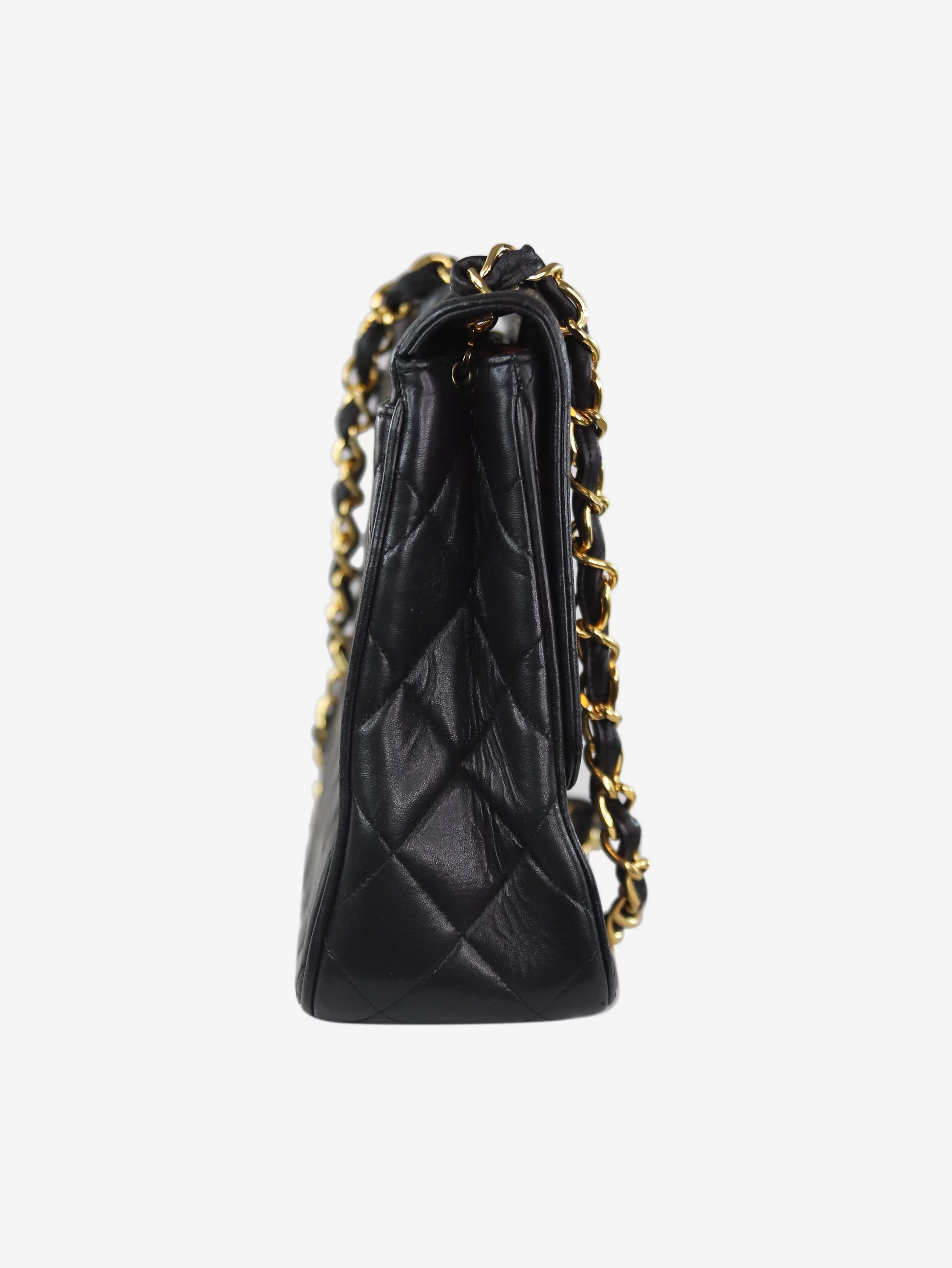 Black 1994 lambskin Classic single-flap shoulder bag