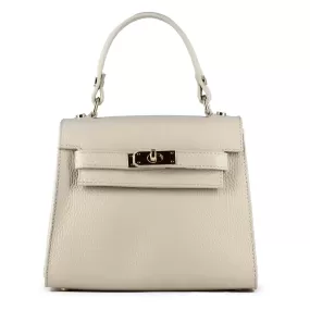 Borsa a mano Lady K da donna in pelle colore beige