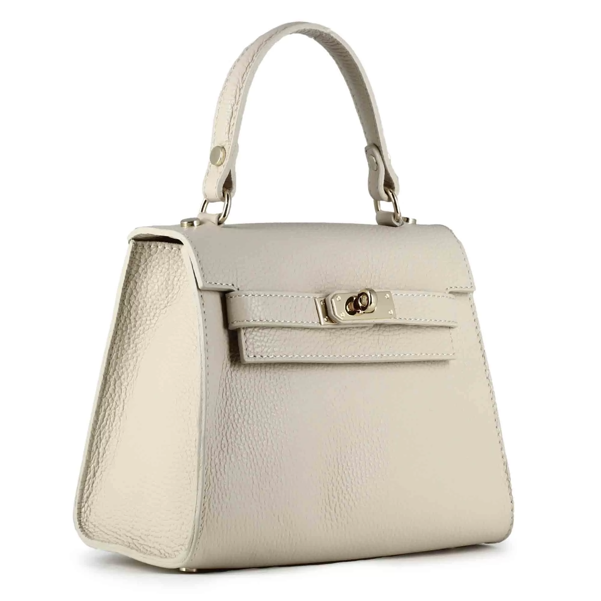 Borsa a mano Lady K da donna in pelle colore beige