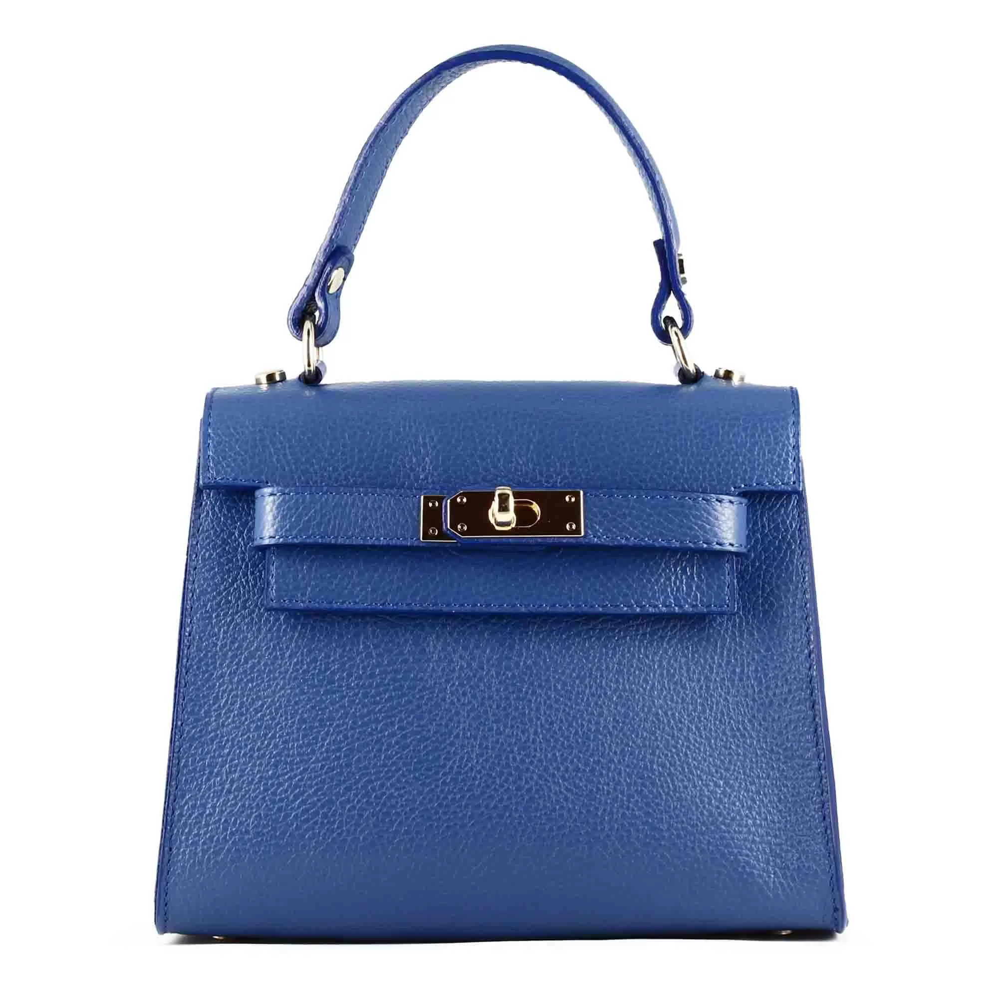 Borsa a mano Lady K da donna in pelle colore blu