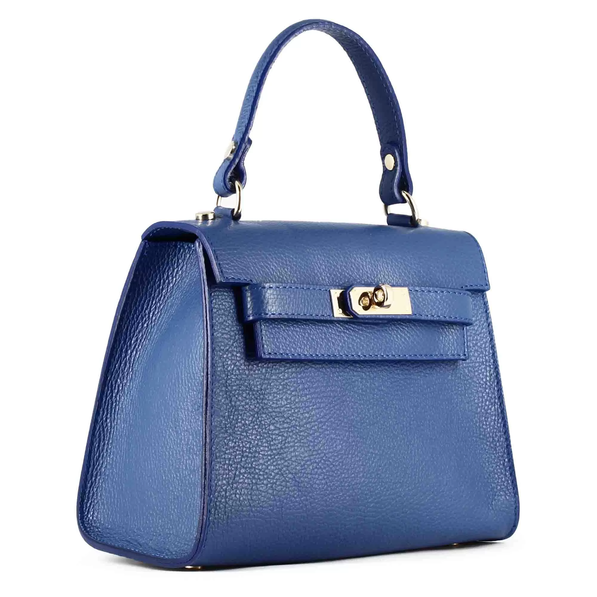 Borsa a mano Lady K da donna in pelle colore blu