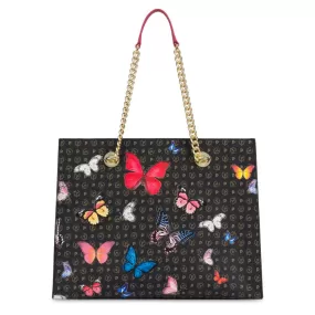 Borsa Donna a Mano e a Spalla POLLINI Linea Heritage Butterfly Nero e Rosso