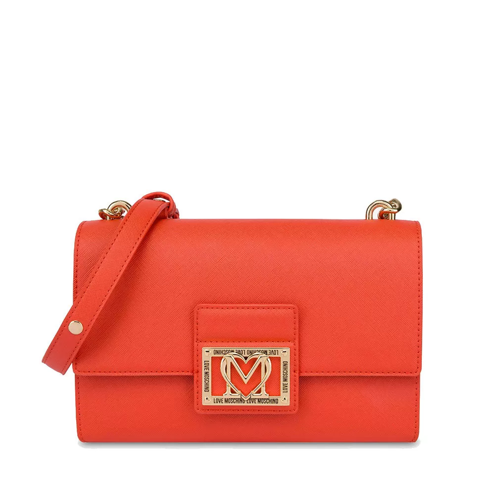 Borsa Donna a Spalla LOVE MOSCHINO linea Casual Chic color Ruggine