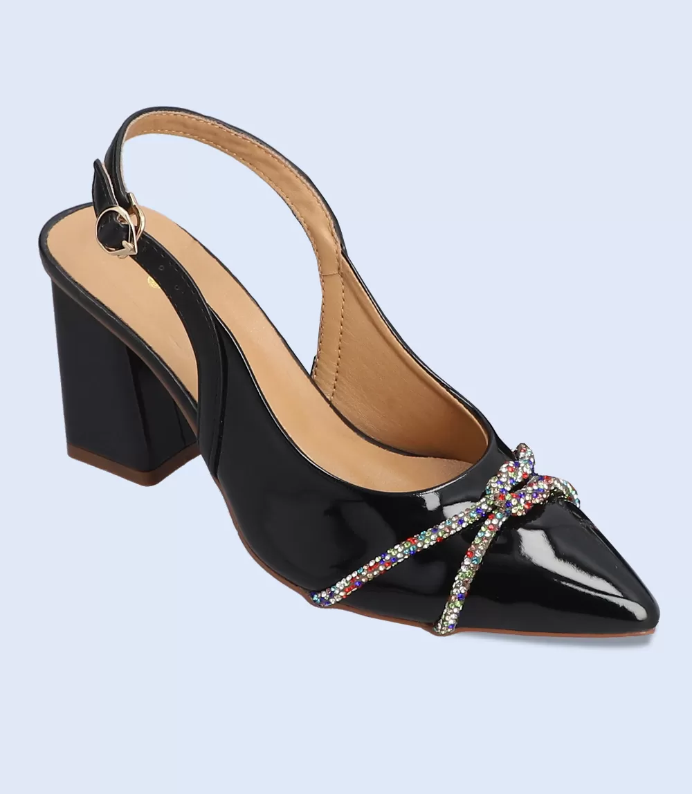 BW8172-BLACK-Women Casual Sling Backs