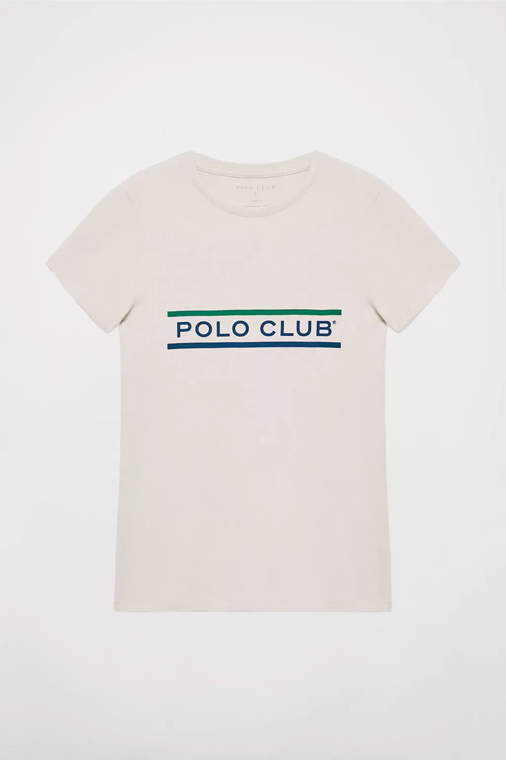 Camiseta blanca con print Neword Polo Club