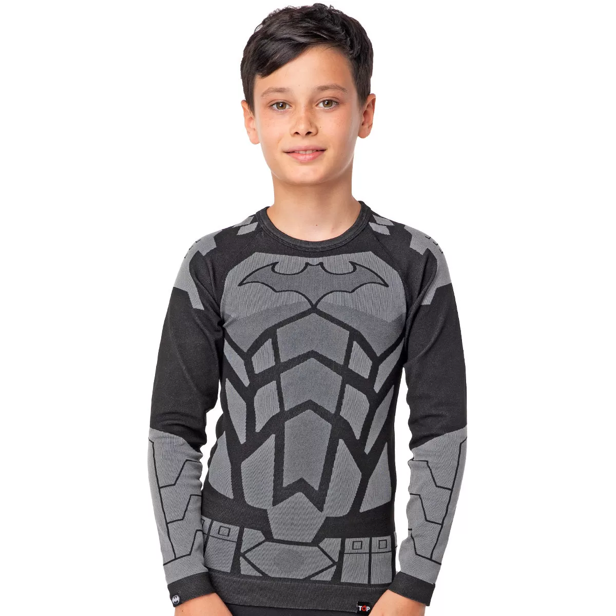 Camiseta Deportiva Primera Capa Batman Microfibra Niño