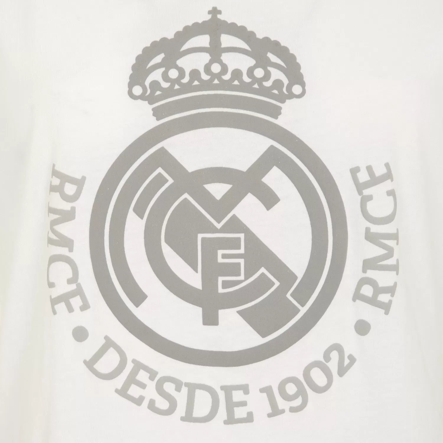 Camiseta Escudo Blanca/Gris Mujer Real Madrid