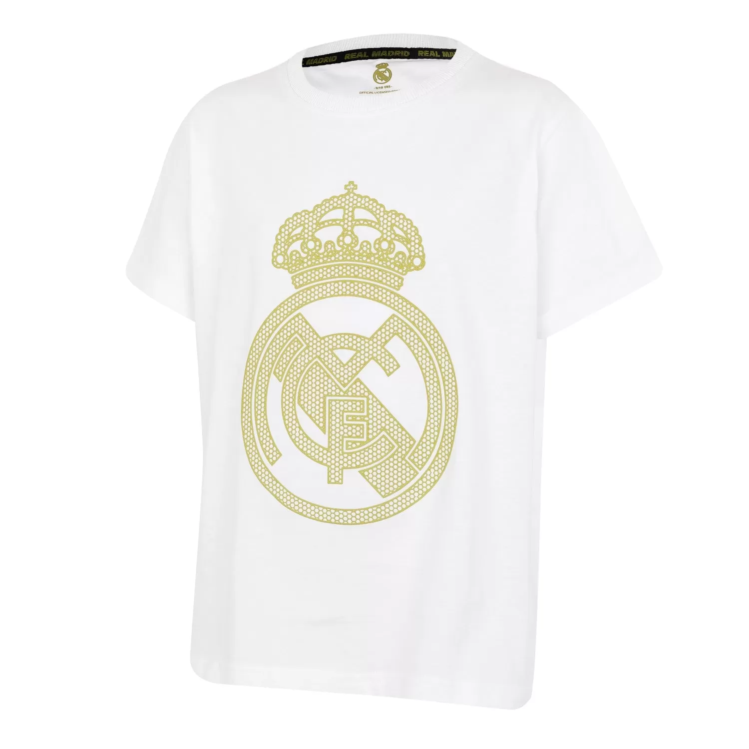 Camiseta Escudo Niños Blanca/Lima Real Madrid