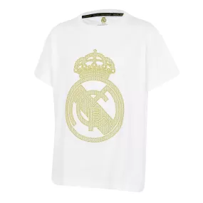 Camiseta Escudo Niños Blanca/Lima Real Madrid