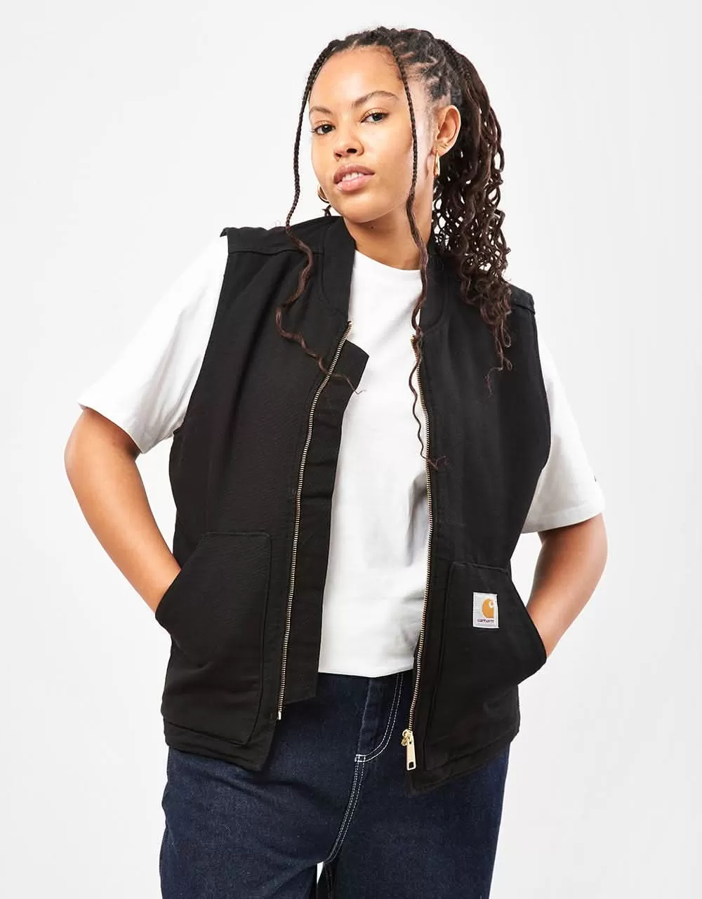 Carhartt WIP Classic Vest - Black (Rinsed)