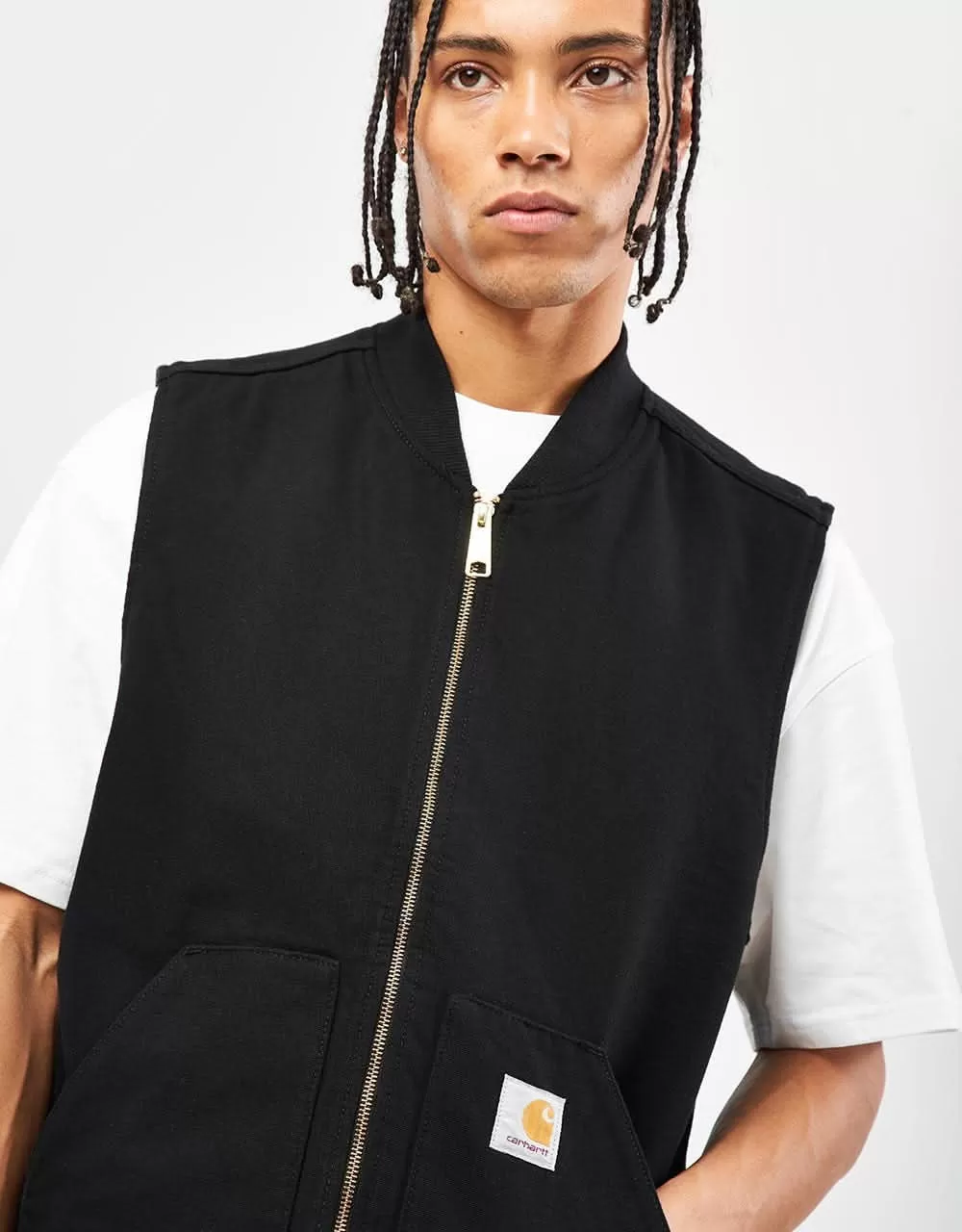 Carhartt WIP Classic Vest - Black (Rinsed)