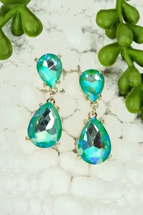 CELEBRATE TOGETHER MINT IRIDESCENT TEARDROP EARRINGS