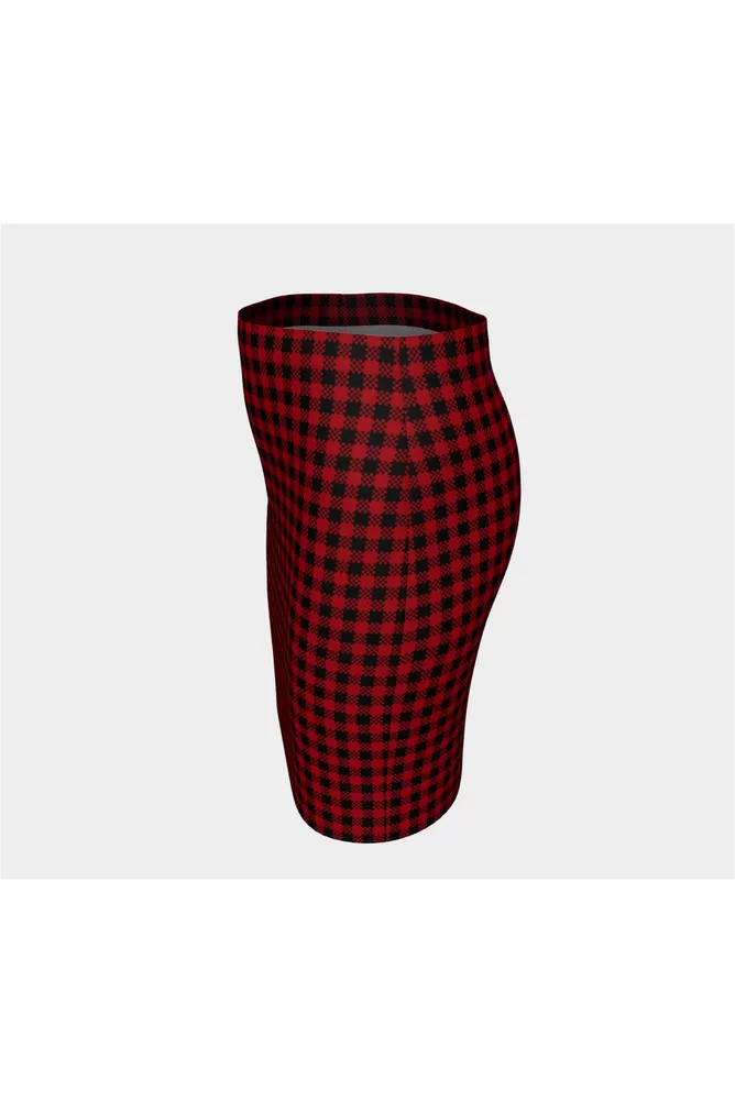 Checkered Chic Fitted Skirt