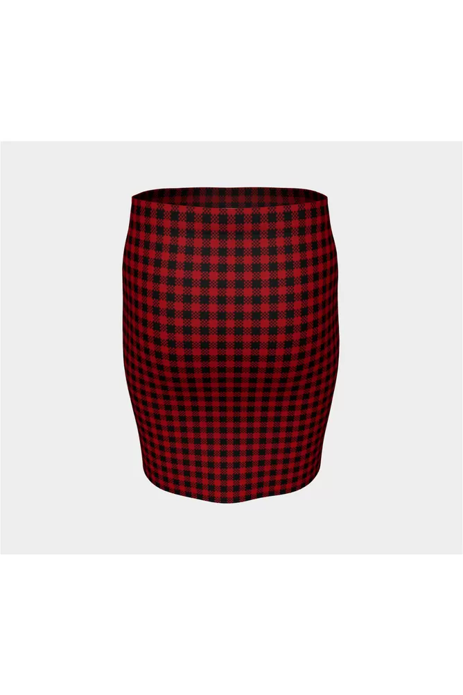 Checkered Chic Fitted Skirt