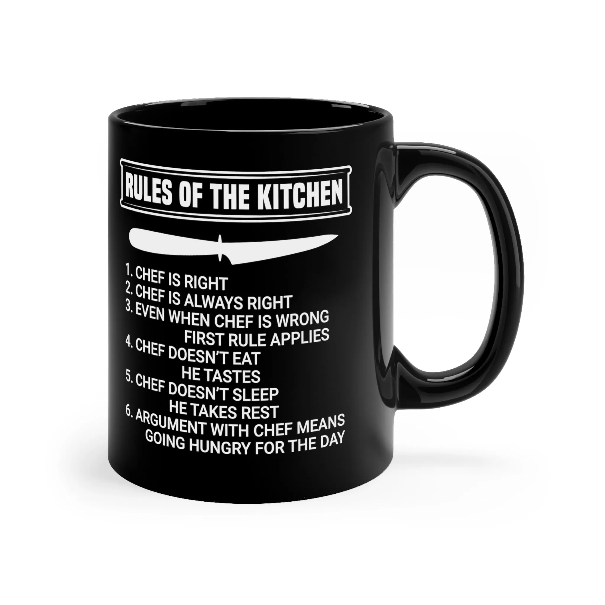 Chef Black Mug Design