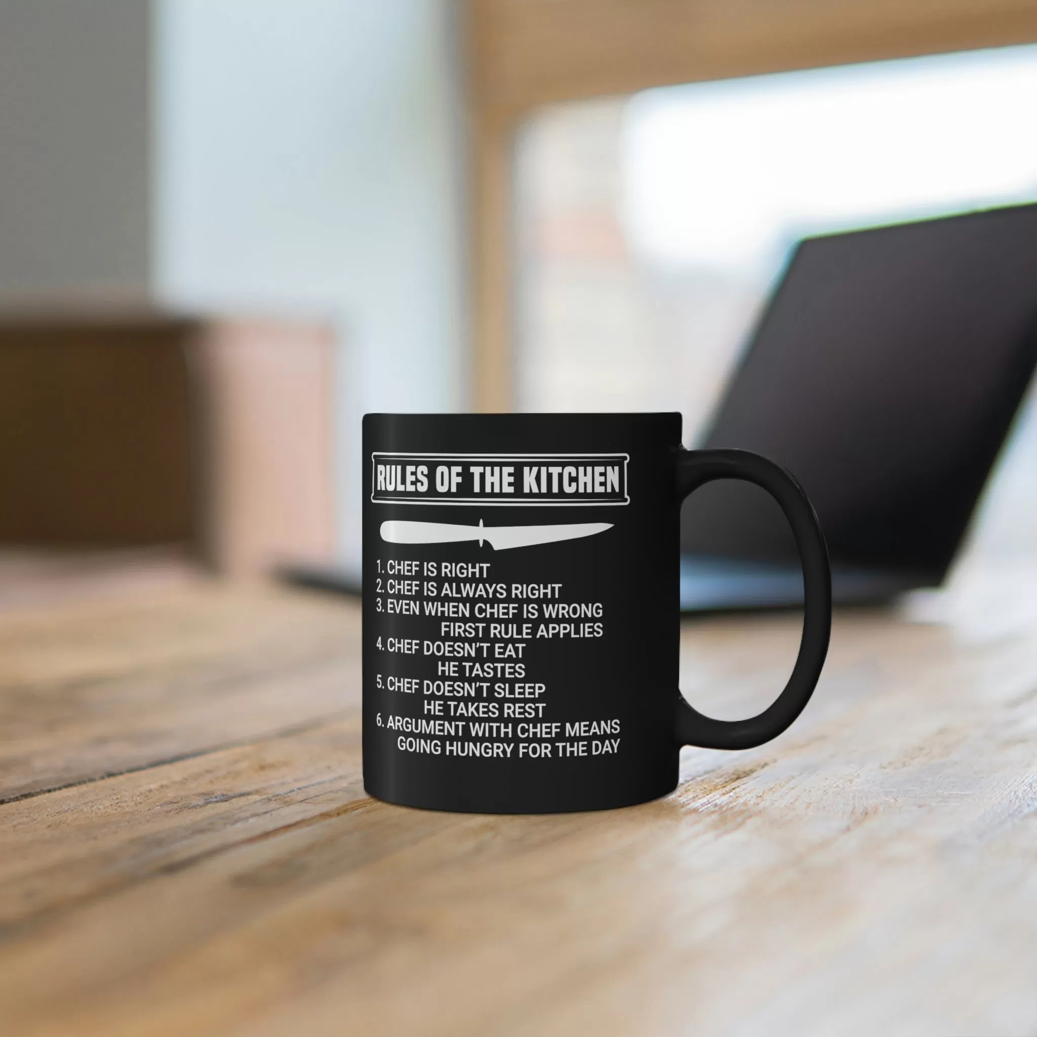 Chef Black Mug Design