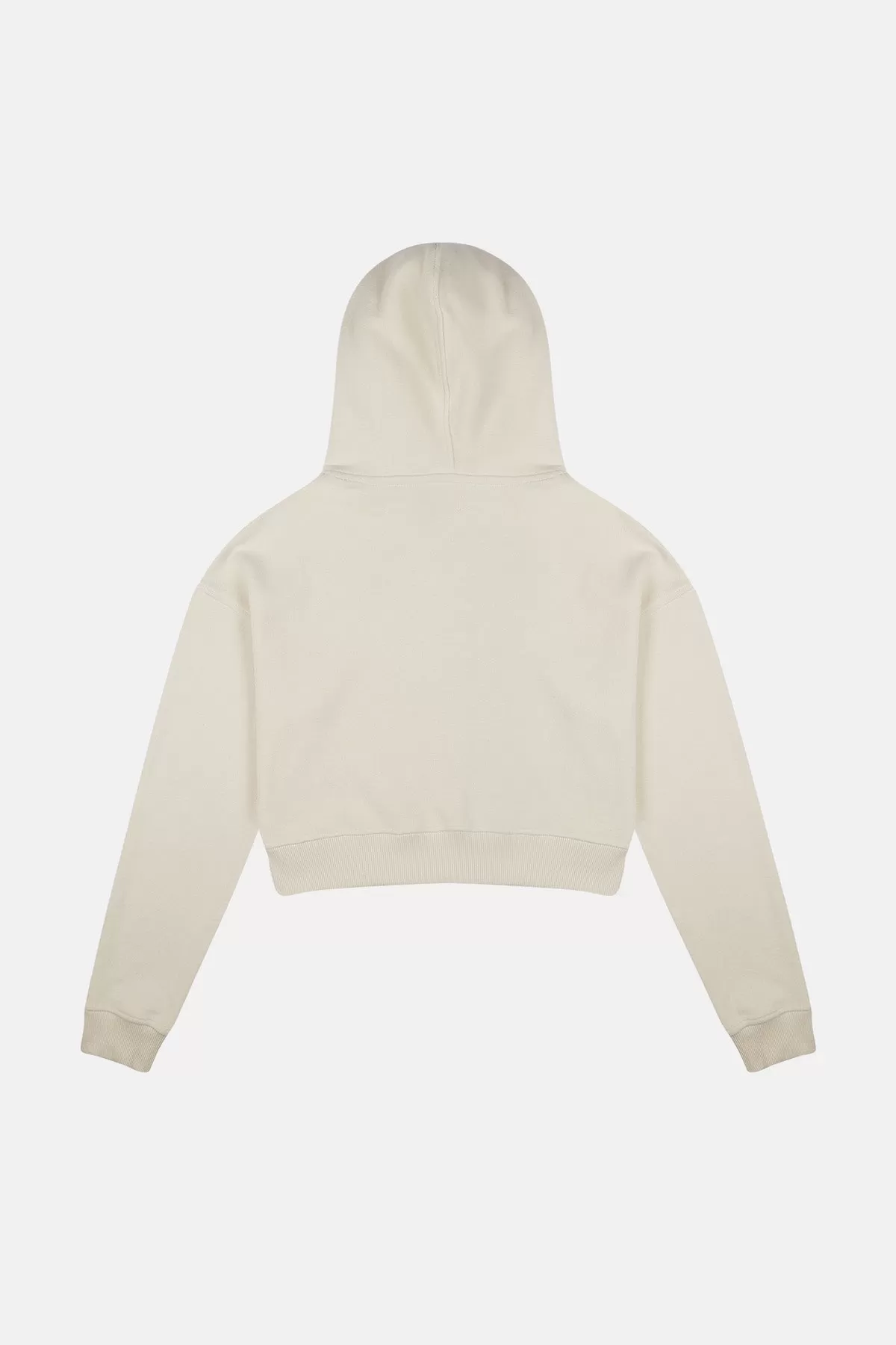 Chi & Chi Super Soft Crop Hoodie - Ekru