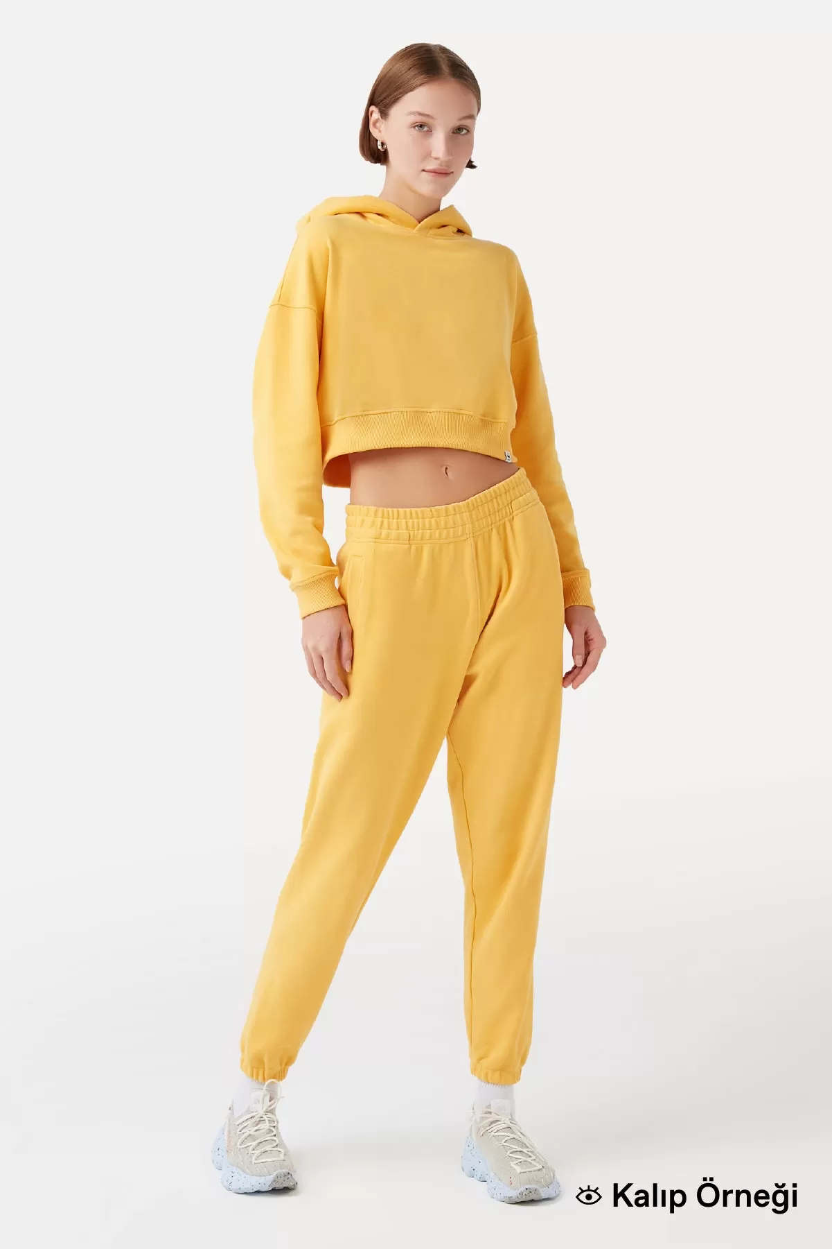 Chi & Chi Super Soft Crop Hoodie - Ekru