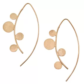 Chic Geometric Rose Gold Plated Silver Earrings