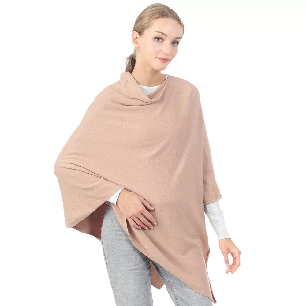 Chic Solid Poncho