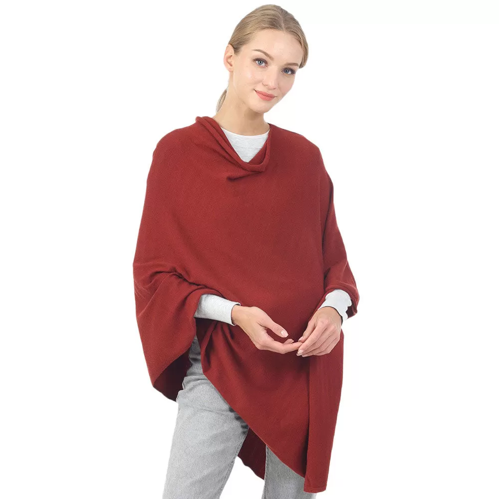 Chic Solid Poncho