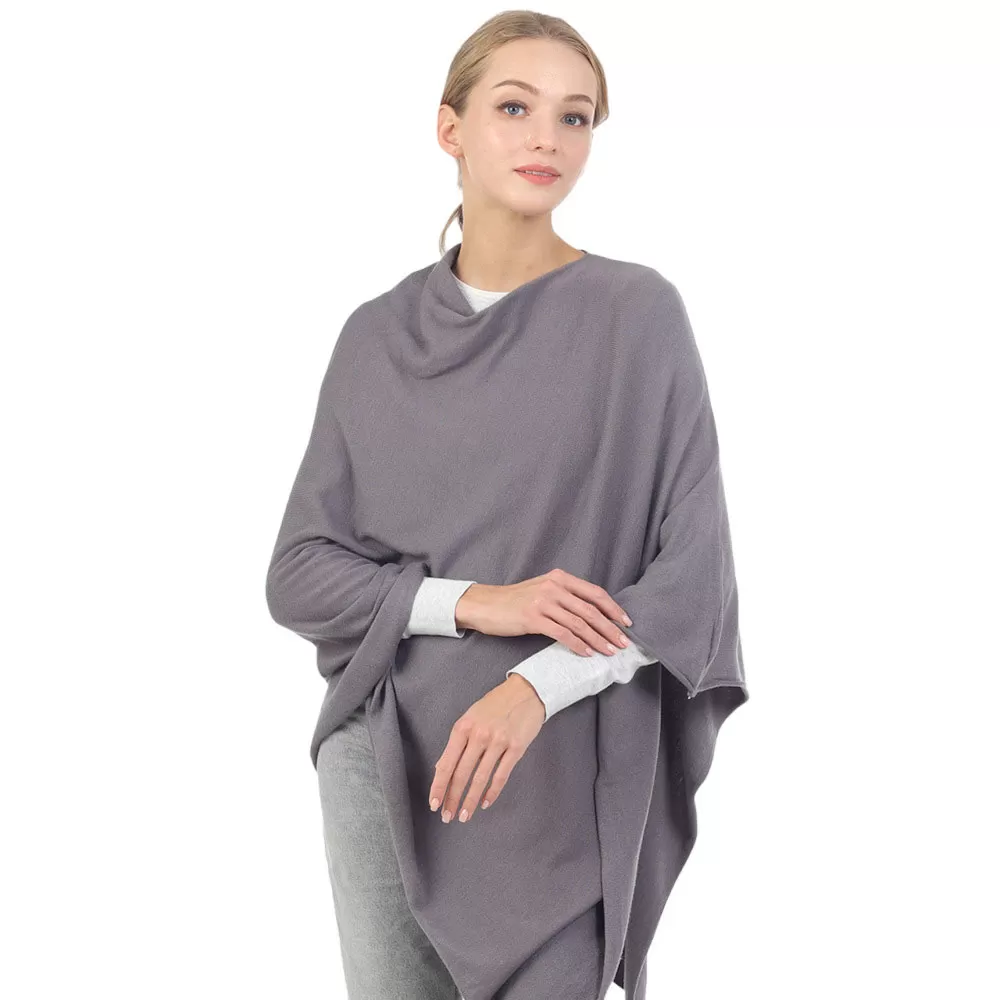 Chic Solid Poncho