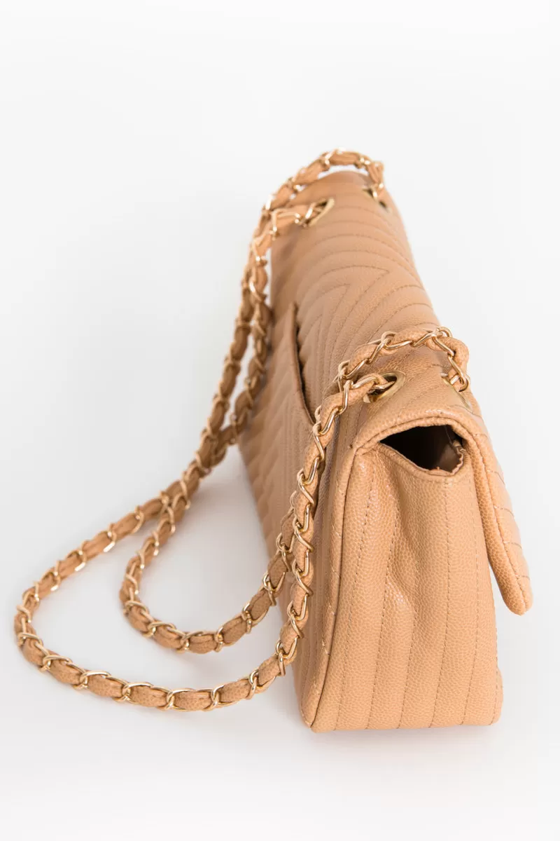 Chic Stitched Shoulder Bag