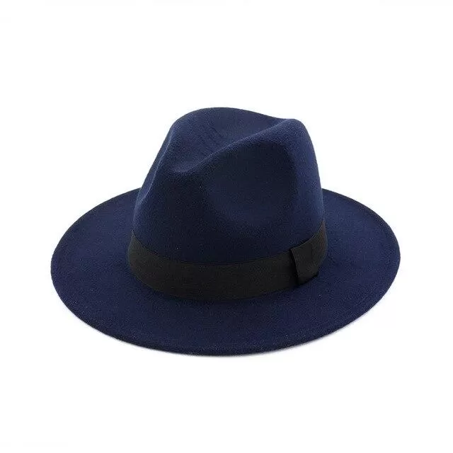 Classic Wide Brim Woolen Fedora Panama Sun Hat