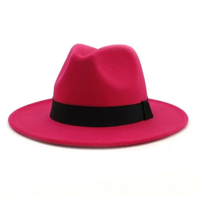 Classic Wide Brim Woolen Fedora Panama Sun Hat