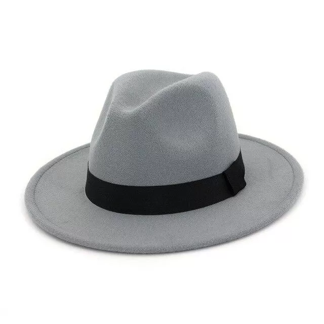 Classic Wide Brim Woolen Fedora Panama Sun Hat